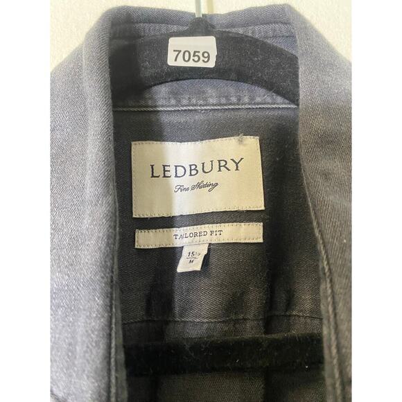 Ledbury Black Button Up Shirt Sz 15 1/2 - Picture 3 of 3